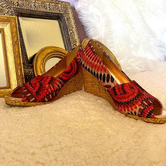 Faded Glory Open-toe Pumps SZ-8 EUC - Picture 2 of 12